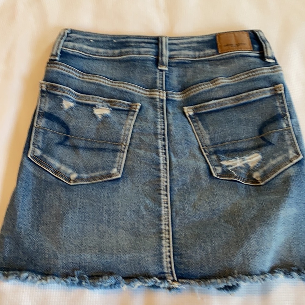 American Eagle next level stretch X jeans skirt 2 - Picture 4 of 12